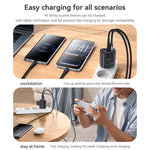 Caricabatterie rapido Yesido 30 W GaN con USB-A e Type-C e display digitale