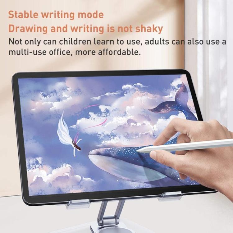 Supporto da tavolo per tablet girevole a 360 gradi in lega di alluminio T632, T632 Tablet Holder (Grey), T632 Tablet Holder (Silver)