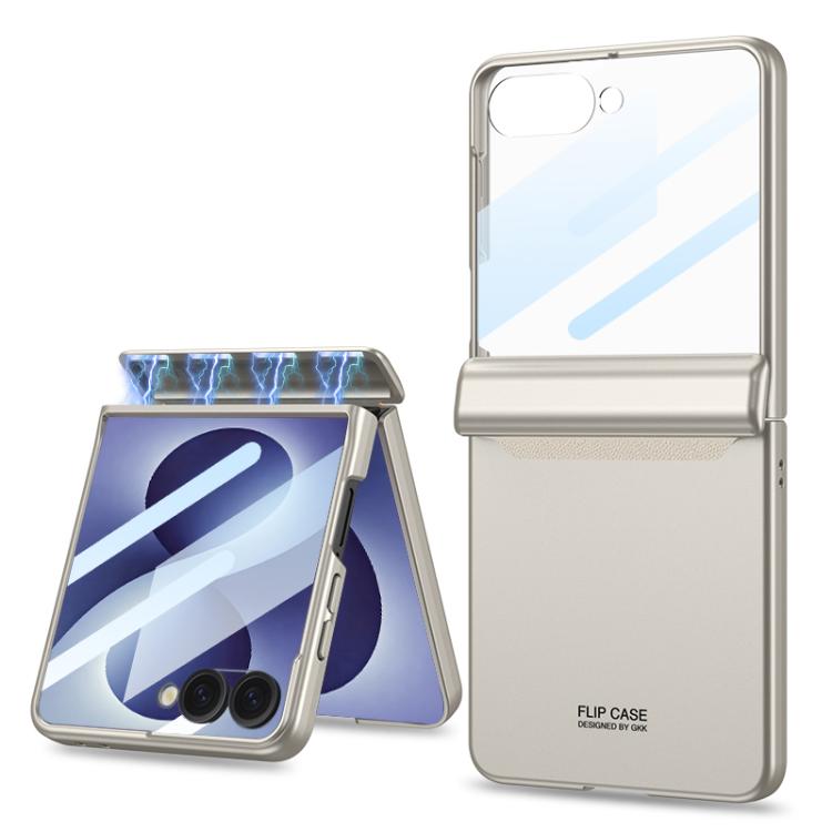 Custodia a libro magnetica GKK con pellicola HD integrata e copertura completa., For Galaxy Z Flip8 5G