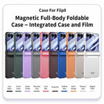 Custodia a libro magnetica GKK con pellicola HD integrata e copertura completa., For Galaxy Z Flip8 5G