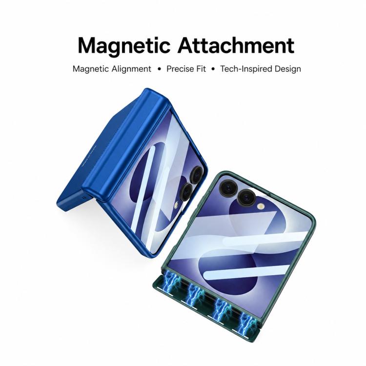 Custodia a libro magnetica GKK con pellicola HD integrata e copertura completa., For Galaxy Z Flip8 5G