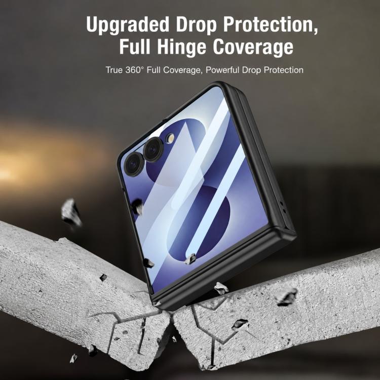 Custodia a libro magnetica GKK con pellicola HD integrata e copertura completa., For Galaxy Z Flip8 5G