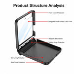 Custodia a libro magnetica GKK con pellicola HD integrata e copertura completa., For Galaxy Z Flip8 5G