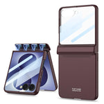 Custodia a libro magnetica GKK con pellicola HD integrata e copertura completa., For Galaxy Z Flip8 5G