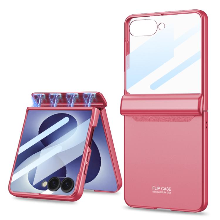 Custodia a libro magnetica GKK con pellicola HD integrata e copertura completa., For Galaxy Z Flip8 5G