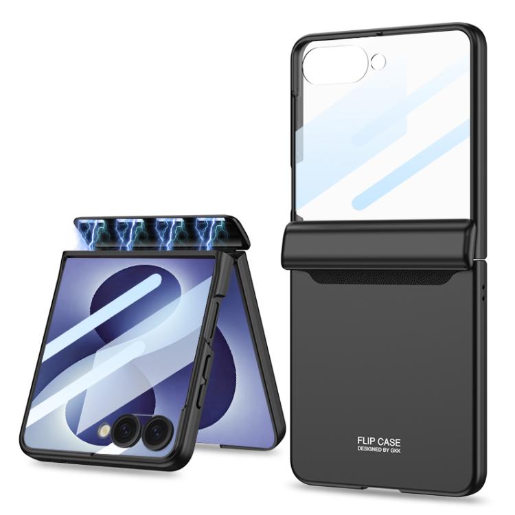 Custodia a libro magnetica GKK con pellicola HD integrata e copertura completa., For Galaxy Z Flip8 5G