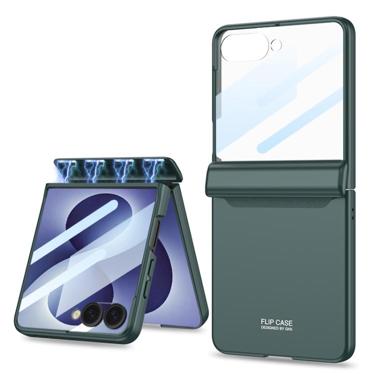 Custodia a libro magnetica GKK con pellicola HD integrata e copertura completa., For Galaxy Z Flip8 5G