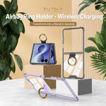 Custodia per telefono GKK con airbag e anello, For Galaxy Z Flip8 5G