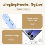 Custodia per telefono GKK con airbag e anello, For Galaxy Z Flip8 5G