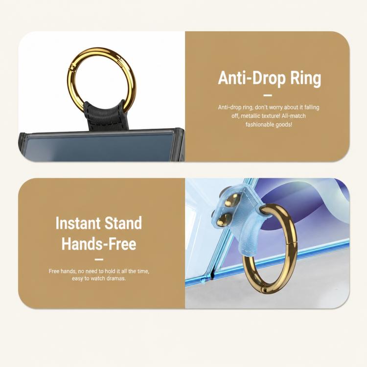 Custodia per telefono GKK con airbag e anello, For Galaxy Z Flip8 5G