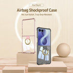 Custodia per telefono GKK con airbag e anello, For Galaxy Z Flip8 5G
