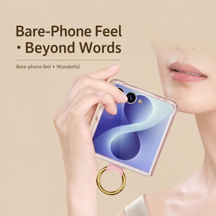 Custodia per telefono GKK con airbag e anello, For Galaxy Z Flip8 5G