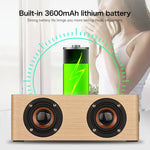Altoparlante Bluetooth in legno Q5 con ingresso AUX e TF