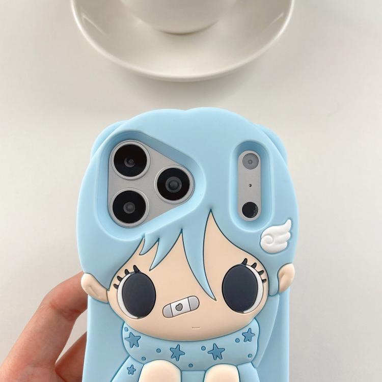 Custodia per telefono in silicone con laccetto e motivo "Wings Girl"., For iPhone 18, For iPhone 18 Pro, For iPhone 18 Pro Max, For iPhone 17 Pro Max, For iPhone 17 Pro, For iPhone 17, For iPhone 16 Pro Max, For iPhone 16 Pro