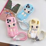 Custodia per telefono in silicone con laccetto e motivo "Wings Girl"., For iPhone 18, For iPhone 18 Pro, For iPhone 18 Pro Max, For iPhone 17 Pro Max, For iPhone 17 Pro, For iPhone 17, For iPhone 16 Pro Max, For iPhone 16 Pro