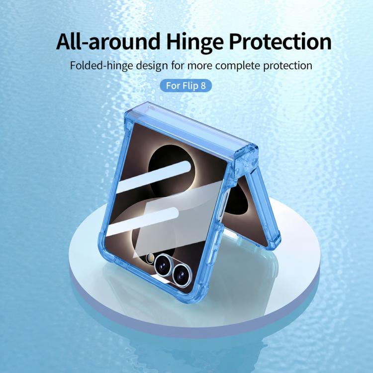 Custodia per telefono GKK con cerniera airbag integrata e copertura completa, dotata di supporto magnetico girevole., For Galaxy Z Flip8 5G