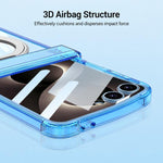 Custodia per telefono GKK con cerniera airbag integrata e copertura completa, dotata di supporto magnetico girevole., For Galaxy Z Flip8 5G