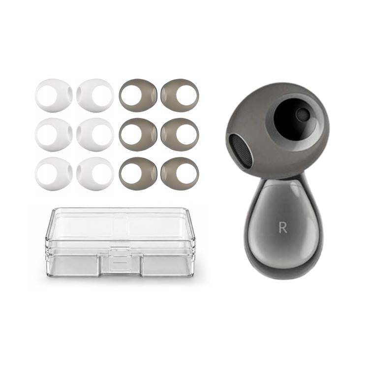 XDcase - 6 paia di copriorecchie antiscivolo in silicone con custodia, 6 Pairs