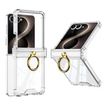 Custodia per telefono GKK Airbag Hinge a copertura totale con supporto magnetico girevole, For Galaxy Z Flip8 5G