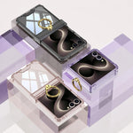 Custodia per telefono GKK Airbag Hinge a copertura totale con supporto magnetico girevole, For Galaxy Z Flip8 5G