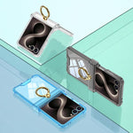 Custodia per telefono GKK Airbag Hinge a copertura totale con supporto magnetico girevole, For Galaxy Z Flip8 5G