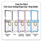 Custodia per telefono GKK Airbag Hinge a copertura totale con supporto magnetico girevole, For Galaxy Z Flip8 5G