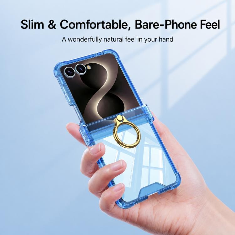 Custodia per telefono GKK Airbag Hinge a copertura totale con supporto magnetico girevole, For Galaxy Z Flip8 5G