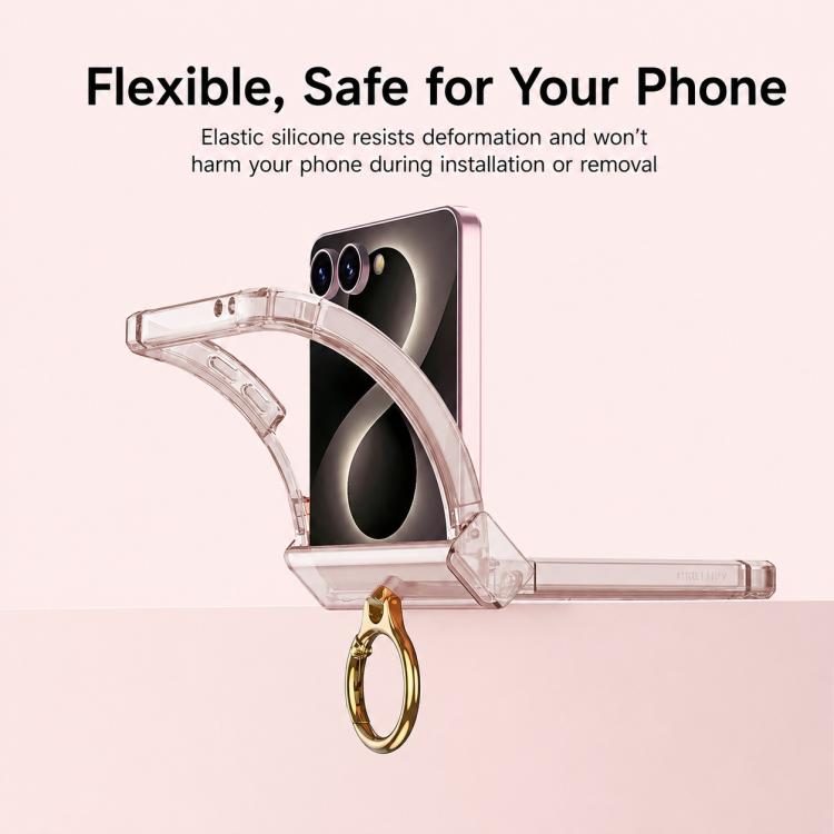 Custodia per telefono GKK Airbag Hinge a copertura totale con supporto magnetico girevole, For Galaxy Z Flip8 5G