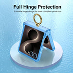 Custodia per telefono GKK Airbag Hinge a copertura totale con supporto magnetico girevole, For Galaxy Z Flip8 5G