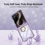 Custodia per telefono GKK Airbag Hinge a copertura totale con supporto magnetico girevole, For Galaxy Z Flip8 5G