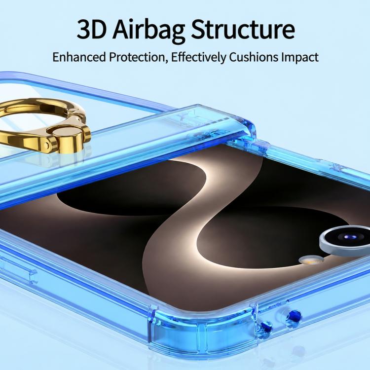 Custodia per telefono GKK Airbag Hinge a copertura totale con supporto magnetico girevole, For Galaxy Z Flip8 5G