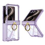 Custodia per telefono GKK Airbag Hinge a copertura totale con supporto magnetico girevole, For Galaxy Z Flip8 5G