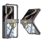 Custodia per telefono GKK Airbag Hinge a copertura totale con supporto magnetico girevole, For Galaxy Z Flip8 5G