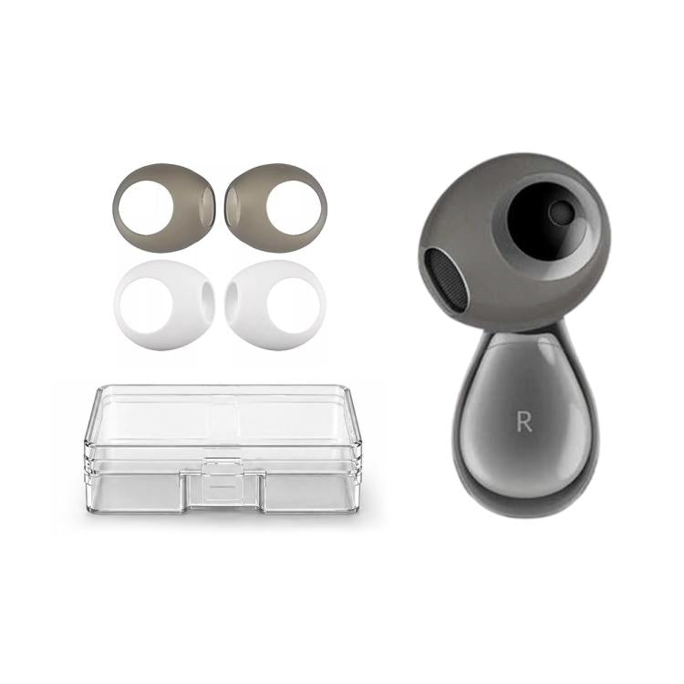 XDcase - 2 paia di copriorecchie antiscivolo in silicone con custodia, 2 Pairs