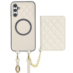 Portafoglio romboidale con custodia magnetica per telefono, tracolla e cinturino da polso, For Galaxy A35 5G, For Galaxy A14 4G / 5G, For Galaxy A54 5G
