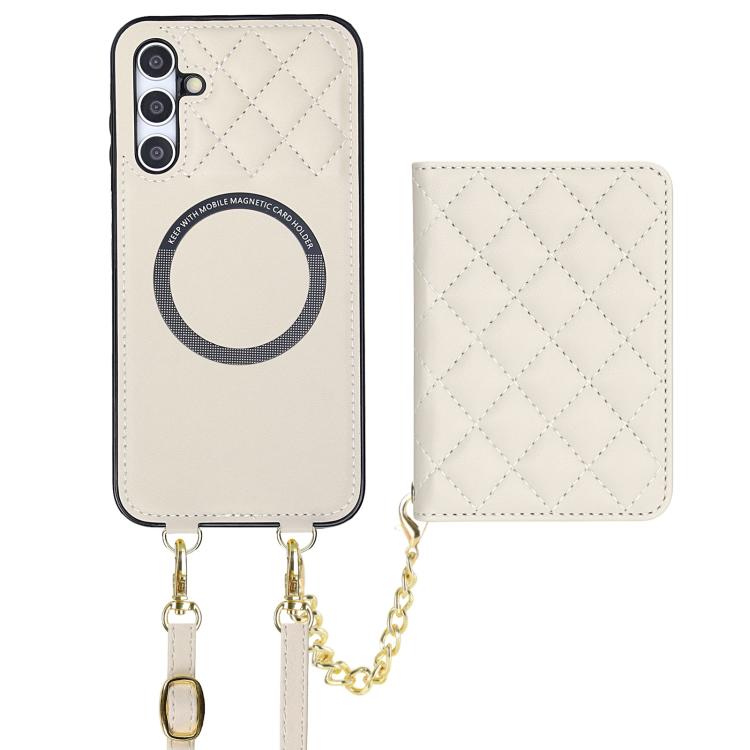 Portafoglio romboidale con custodia magnetica per telefono, tracolla e cinturino da polso, For Galaxy A35 5G, For Galaxy A14 4G / 5G, For Galaxy A54 5G