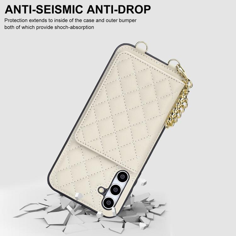 Portafoglio romboidale con custodia magnetica per telefono, tracolla e cinturino da polso, For Galaxy A35 5G, For Galaxy A14 4G / 5G, For Galaxy A54 5G