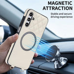 Portafoglio romboidale con custodia magnetica per telefono, tracolla e cinturino da polso, For Galaxy A35 5G, For Galaxy A14 4G / 5G, For Galaxy A54 5G