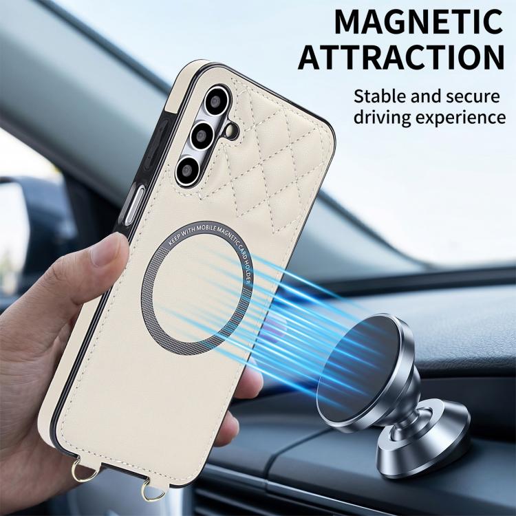 Portafoglio romboidale con custodia magnetica per telefono, tracolla e cinturino da polso, For Galaxy A35 5G, For Galaxy A14 4G / 5G, For Galaxy A54 5G
