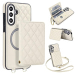 Portafoglio romboidale con custodia magnetica per telefono, tracolla e cinturino da polso, For Galaxy A57 5G, For Galaxy A37 5G, For Galaxy A26 5G / A17 4G / 5G, For Galaxy A56 5G