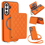 Portafoglio romboidale con custodia magnetica per telefono, tracolla e cinturino da polso, For Galaxy A57 5G, For Galaxy A37 5G, For Galaxy A26 5G / A17 4G / 5G, For Galaxy A56 5G