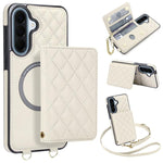Portafoglio romboidale con custodia magnetica per telefono, tracolla e cinturino da polso, For Galaxy A57 5G, For Galaxy A37 5G, For Galaxy A26 5G / A17 4G / 5G, For Galaxy A56 5G