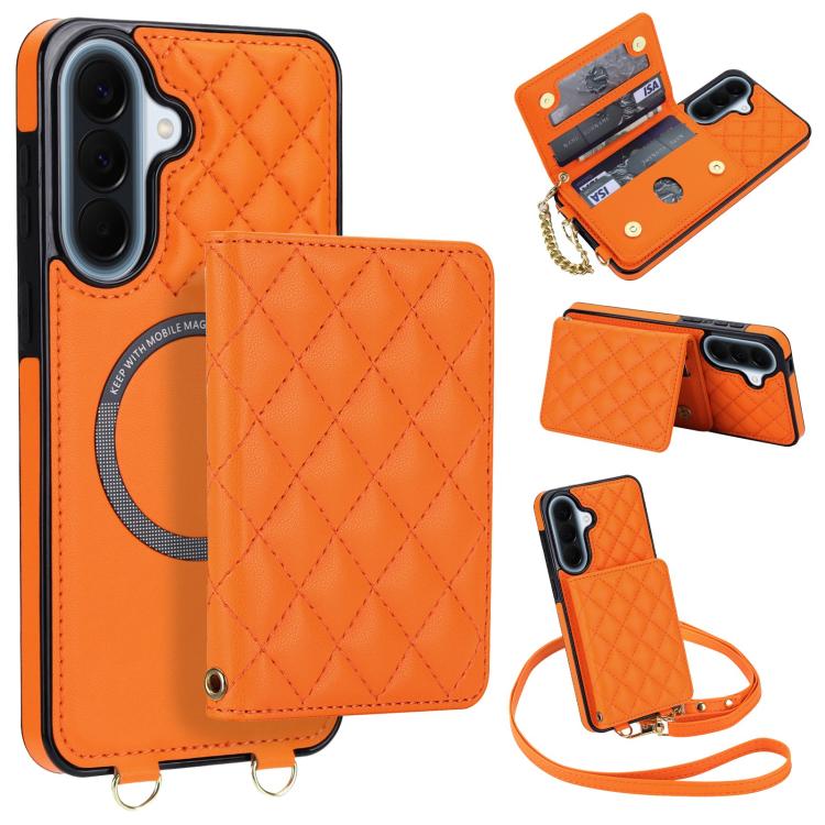 Portafoglio romboidale con custodia magnetica per telefono, tracolla e cinturino da polso, For Galaxy A57 5G, For Galaxy A37 5G, For Galaxy A26 5G / A17 4G / 5G, For Galaxy A56 5G