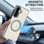 Portafoglio romboidale con custodia magnetica per telefono, tracolla e cinturino da polso, For Galaxy A57 5G, For Galaxy A37 5G, For Galaxy A26 5G / A17 4G / 5G, For Galaxy A56 5G