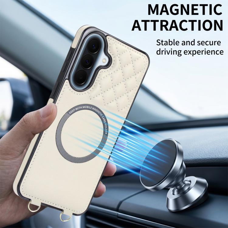 Portafoglio romboidale con custodia magnetica per telefono, tracolla e cinturino da polso, For Galaxy A57 5G, For Galaxy A37 5G, For Galaxy A26 5G / A17 4G / 5G, For Galaxy A56 5G