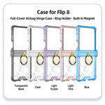 Custodia per telefono antiurto GKK MagSafe con cerniera airbag e anello di supporto., For Galaxy Z Flip8 5G