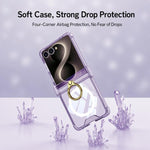 Custodia per telefono antiurto GKK MagSafe con cerniera airbag e anello di supporto., For Galaxy Z Flip8 5G