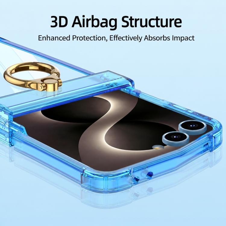 Custodia per telefono antiurto GKK MagSafe con cerniera airbag e anello di supporto., For Galaxy Z Flip8 5G