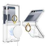 Custodia per telefono antiurto GKK MagSafe con cerniera airbag e anello di supporto., For Galaxy Z Flip8 5G