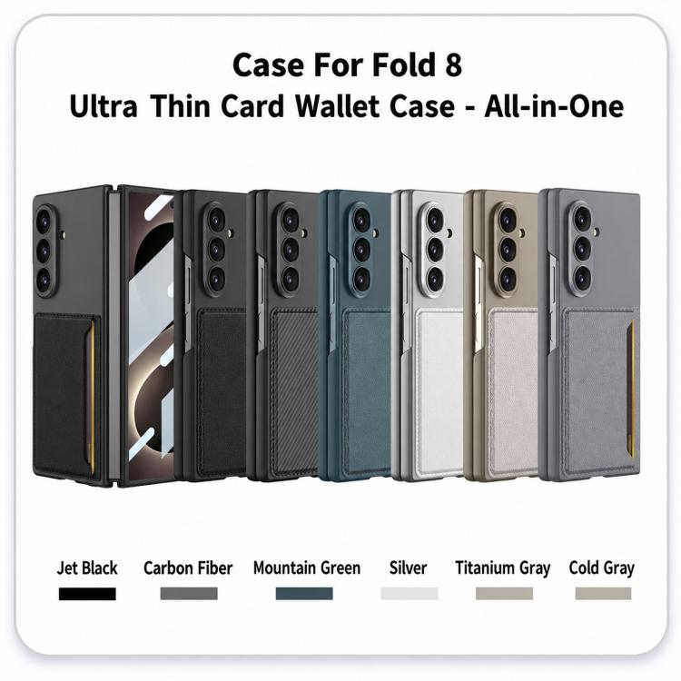 Custodia per telefono GKK con scomparti per carte ultrasottili integrati., For Galaxy Z Fold8 Ultra 5G